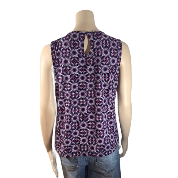 3/$30 - Jones New York Kaleidoscope Top Sz M - Picture 3 of 9